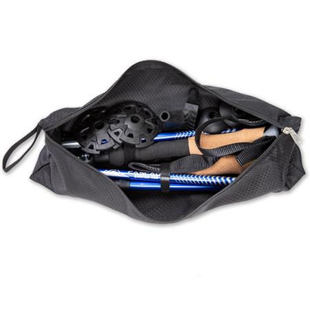 Turgåing Trekking Staver Sammenleggbare Lette Fotturer Vandre Løpestaver med naturlige korkgrep Fliplåser med bæreveske 