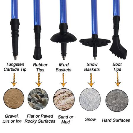 Femdelt sammenleggbar turstang Ultralett 7075 aluminiums ytre låslegering utendørs turstang 