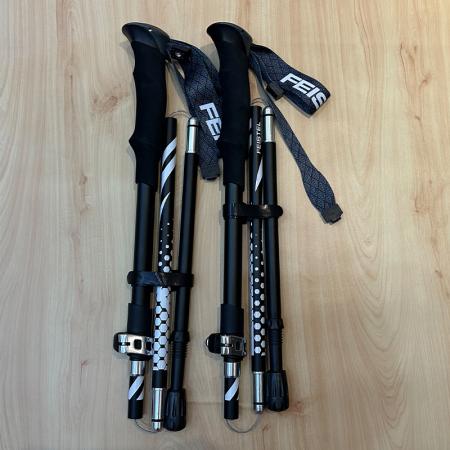 Ultralette bærbare sammenleggbare turstaver i duraluminium 7075 