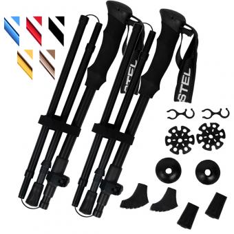 Sammenleggbare ultralette turstaver i karbon