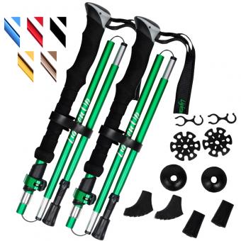 EVA Aluminium Folding Wolfram Steel Tiss Staff Walking Poles