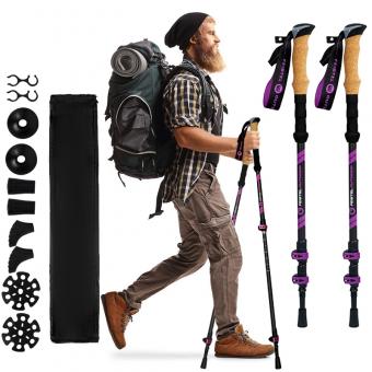 2-pakning turstaver med EVA-korkhåndtak