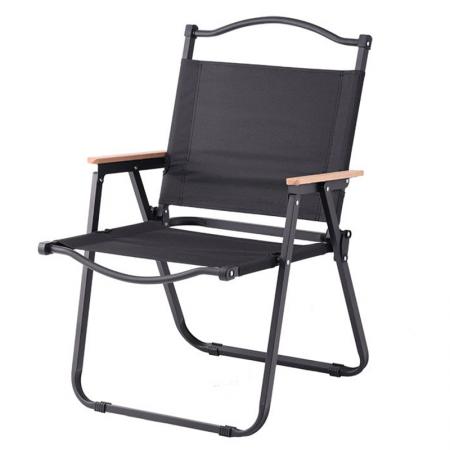 Utendørs camping lettvekts moderne design sammenleggbar treramme Kermit-stol 