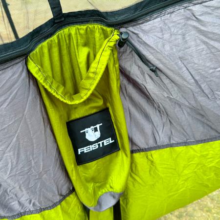 Utendørs Nylon Bærbar Fallskjerm Dobbel Camping Myggnett Hengekøye med Tau og Karabinere