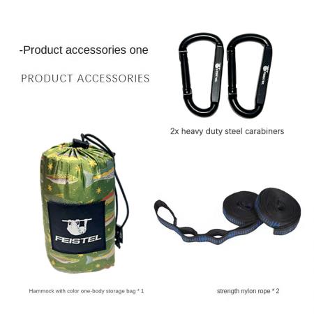 Fallskjermduk Nylon Camping Fotturer Myggsikker Trehuske 150kg Kapasitet Utendørs Hengekøye