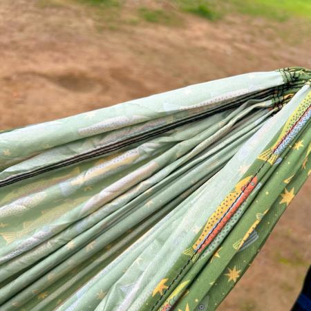 Fallskjermduk Nylon Camping Fotturer Myggsikker Trehuske 150kg Kapasitet Utendørs Hengekøye