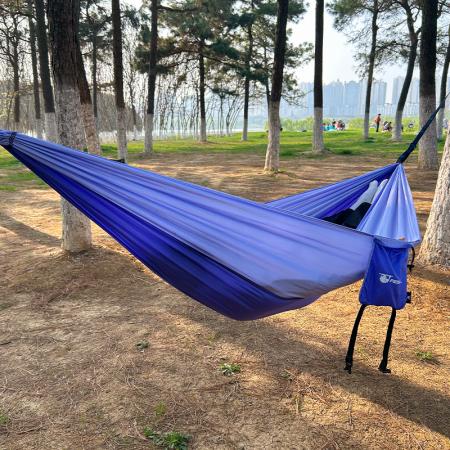 Høy kvalitet bærbar nylon og stoff hengekøye vanntett camping hengekøye