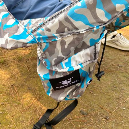 Lett nylon 2-personers hengekøye med myggnett, kamuflasjemønster, bærbar utendørs hengekøye
