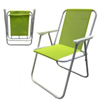 Campingstol i karbonstål med nettingdesign