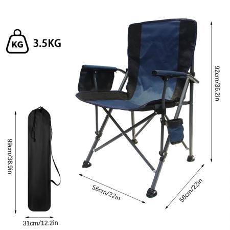 Utendørs sammenleggbar stor størrelse komfortabel ryggstøtte for fritidsbilreiser camping direktørstol