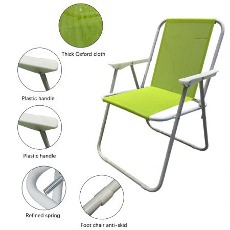Lett bærbar jernfoldbar hagestol med svømmehuddesign campingstrandstol 