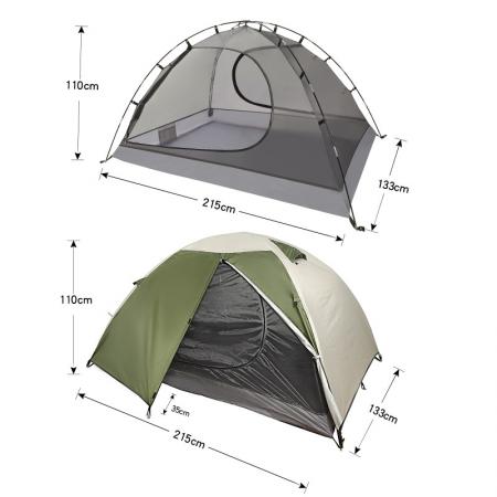 Fire sesonger dobbeltlags campingtelt Helautomatisk park solbeskyttelse utendørs telt