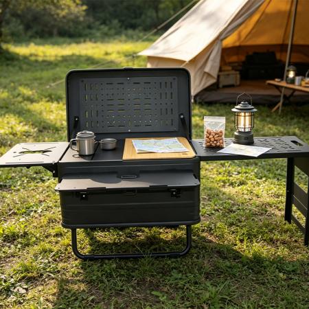 Utendørs IGT aluminiumsboks lett kombinasjonstilbehør aluminiumslegering campingbokssett