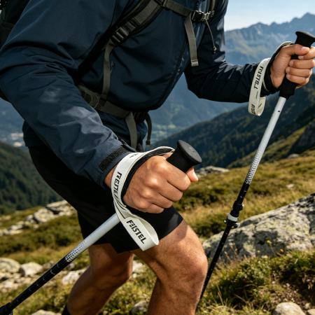 Utendørs ultralett nordisk turstang 7075 aluminium karbonfiber kork EVA håndtak turstang 