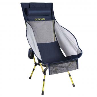 X Type høyrygget 7075 aluminiums campingstol