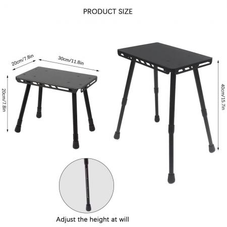 Ultralett sammenleggbar fiskekrakk i metall og aluminium, utendørs mini-steg, sammenleggbar campingkrakk 
