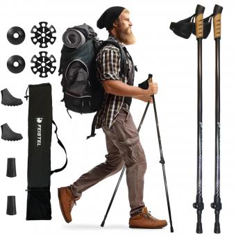 Utendørsreise OEM Tilpassbare Aluminium Justerbare Fotturer Trekkingstaver