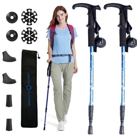 OEM fabrikkpris antisjokk uttrekkbar turstav, turstaver i karbonfiber, turstav