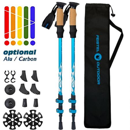 Utendørs tilpasset logo teleskopisk trekkingstang produsenter aluminium 7075 trekkingstang