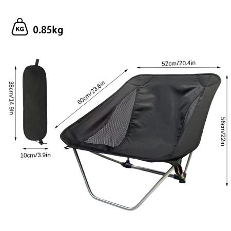 Engros ultralett spesialtilpasset sammenleggbar stol i aluminium for camping og fiske moderne utemøbler stol
