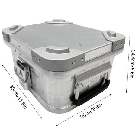 Kraftig vanntett støvtett beskyttende hard koffert i aluminium for camping, forseglende oppbevaringsboks i metall, oppbevaringsboks i metall 