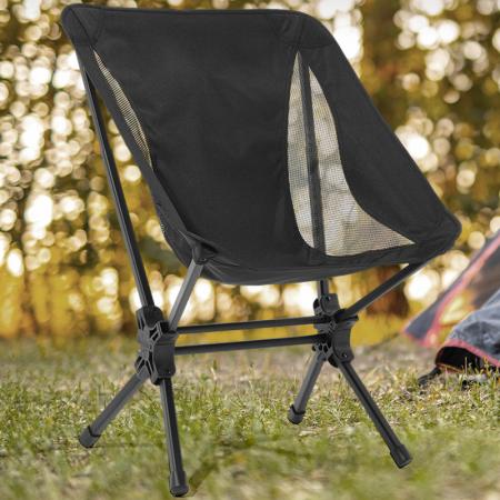 Turstol bærbar lettvektsstol i aluminium og Oxford-stoff, campingstol med enkel oppsett og kompakt sammenleggbar design