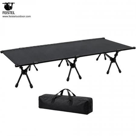 Lett sammenleggbar campingseng – bærbar 7075 aluminiums-campingseng, 600D oxford, 190 × 65 × 38 cm, 120 kg kapasitet 