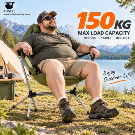 Sammenleggbar tur-gyngestol – 7075 aluminium utendørs gyngestol, 600D polyester, 4 kg 