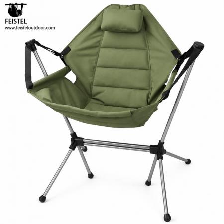 Sammenleggbar tur-gyngestol – 7075 aluminium utendørs gyngestol, 600D polyester, 4 kg 
