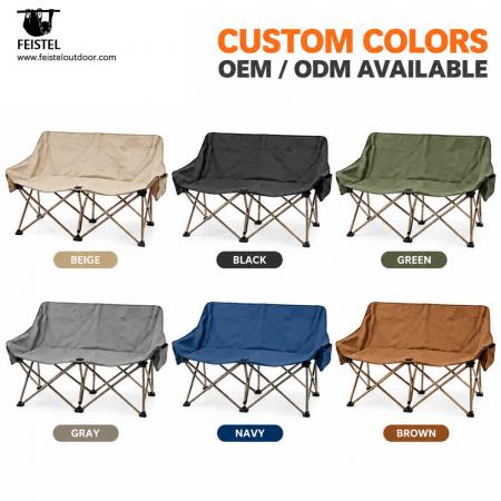 Sammenleggbar campingstol for 2 personer – 114 cm dobbel loveseat, 250 kg kapasitet, 4,05 kg bærbar design 