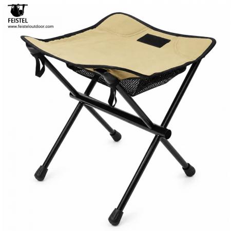 Mini sammenleggbar campingkrakk – 0,53 kg 7075 aluminium trefotssete, 31×10 cm kompakt pakke 