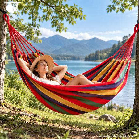 feisetel 2019 amazon selger 2 personer alle årstider bærbar 75D nylon fallskjerm camping hengekøye 