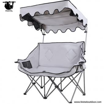 Dobbel campingstol med tak