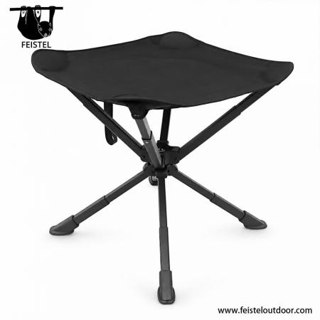 Ekstra stor 3-beins krakk – Stor sammenleggbar trefot campingkrakk med 7075 aluminiumsramme, 600D polyestersetemesh og 150 kg kapasitet 